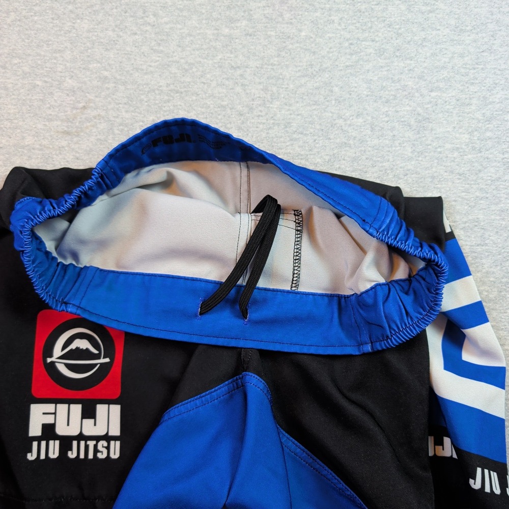 Fuji BJJ Jiu Jitsu Fanatics Grappling Fight Shorts Black Blue Mens Size 30 - Picture 5 of 8
